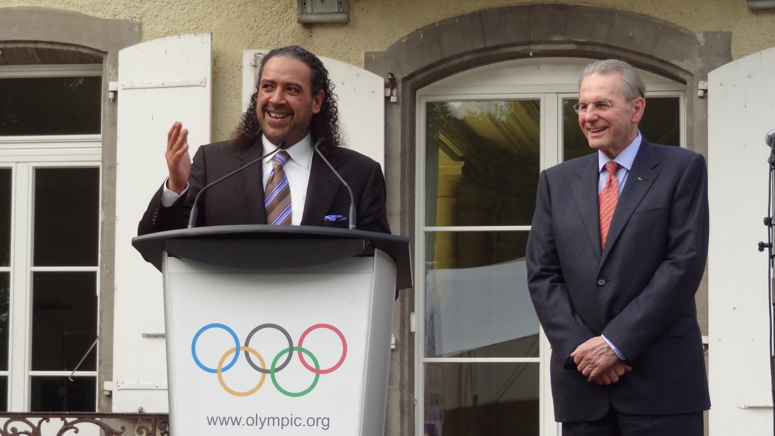 IOC's garden party, June 2013: Sheikh Ahmed, "President Jacques", as the Sheikh use to say