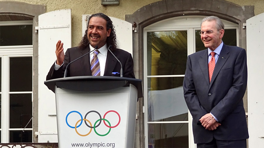 Gartenparty beim IOC, Juni 2013: Scheich Ahmad, President Jacques (so nennt Ahmad den IOC-Boss Rogge)