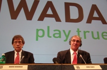 David Howman & John Fahey, am 27. Februar 2008 auf dem WADA-Symposium in Lausanne