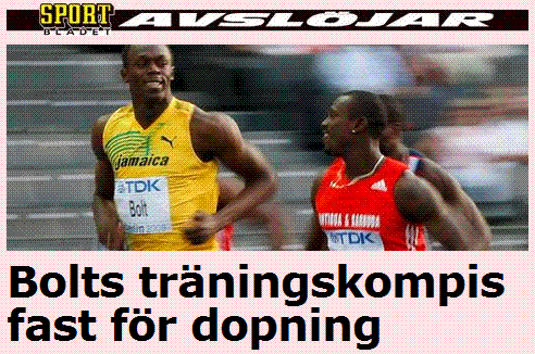 "Bolts träningskompis fast för dopning"
