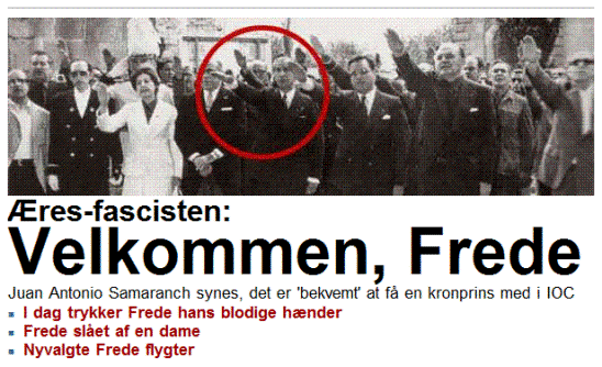 Screenshot Ekstra Bladet: "Velkommen, Frede"