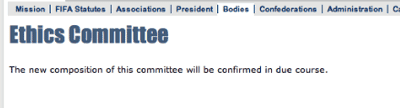 Ethics Committee - The new composition of this committee will be confirmed in due course.