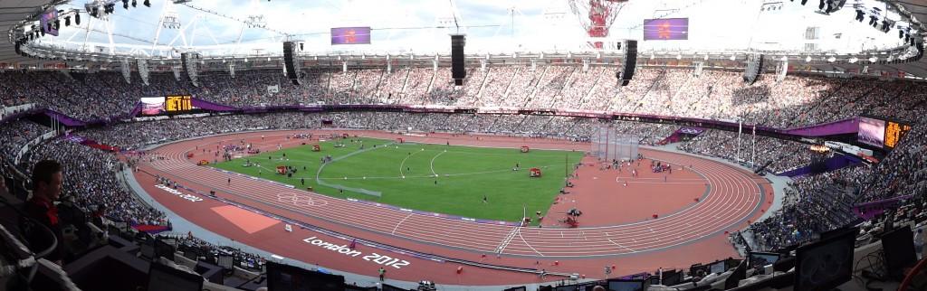 Olympiastadion-Panorama, Blick von der Pressetribüne