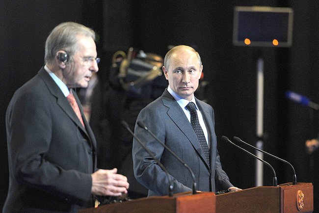 Jacques Rogge, Wladimir Putin, St. Petersburg 2013 (c) Kremlin, Office of the Russian President